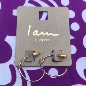 Never Worn Golden knot mini hoops